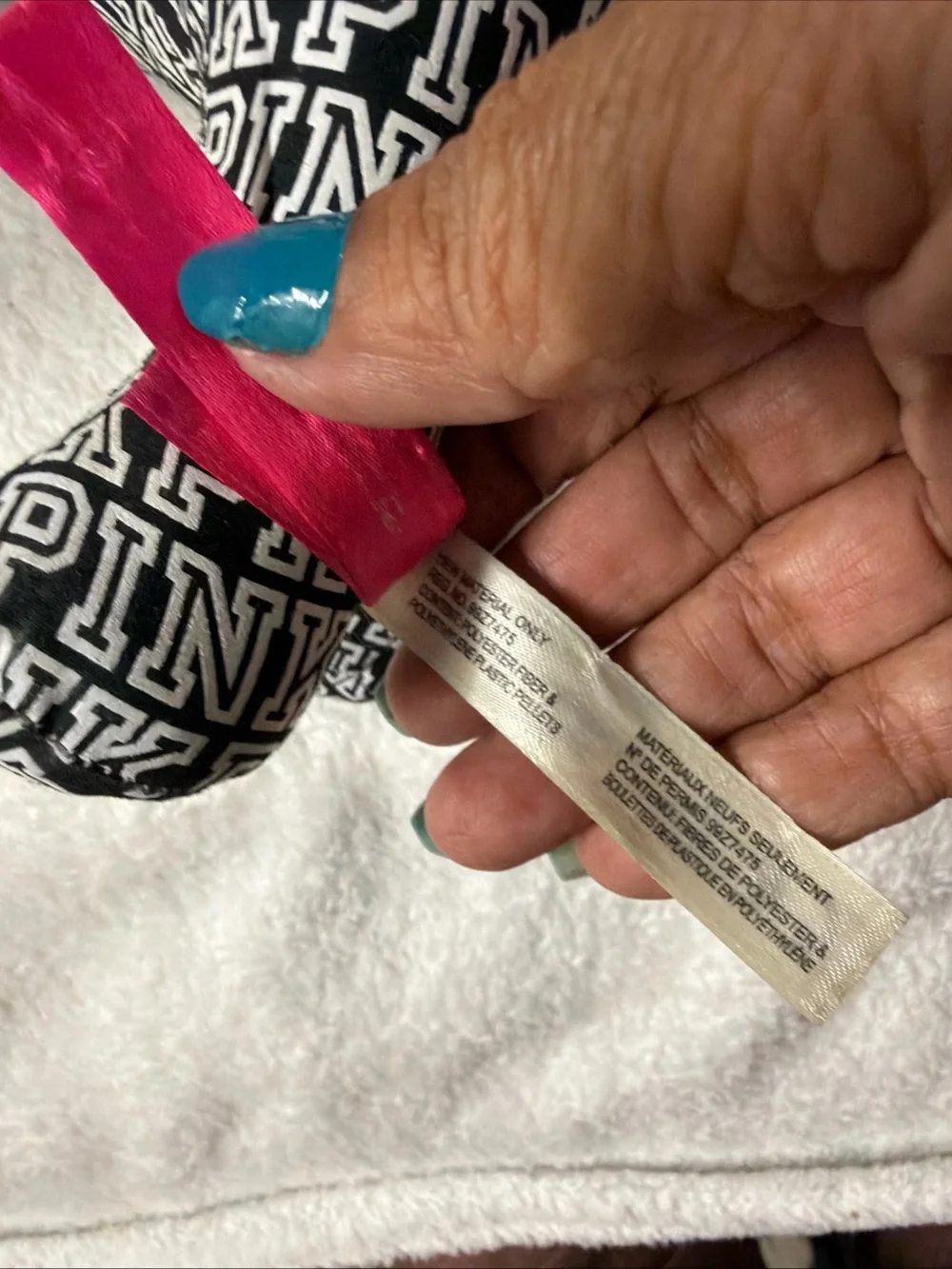 PINK Victoria's Secret Black & White Logo Dog Pillow